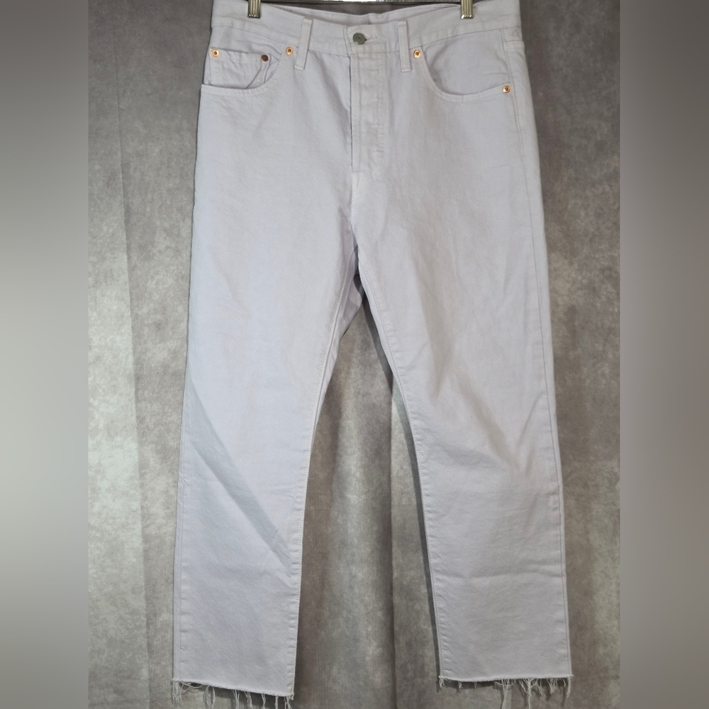 Vtg 80s Levi’s 501 Light Gray Denim Jeans 29 x 26 USA Made 1988 EUC